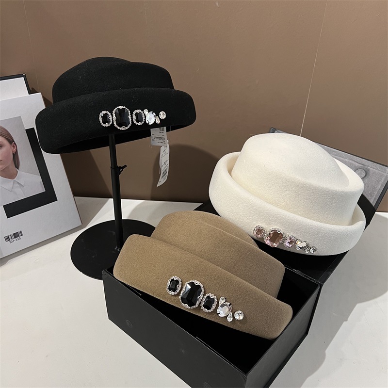 Fedora Hat Wool - Chất Lượng Cao Kim Cương Giả