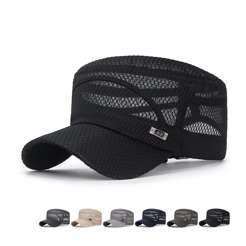 Snapback Hat Flat - New Iron Label Full Net Breathable