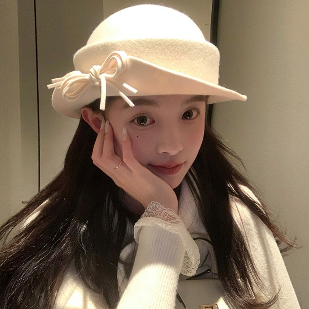 Fedora Hat Wool - Creative Gift Wool Fedoras Hat Round