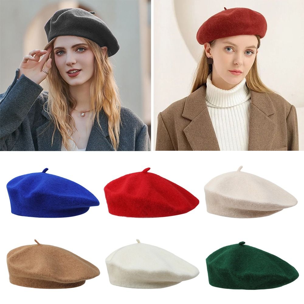 Beret French Wool - New Unisex Uniform Cap Men Women