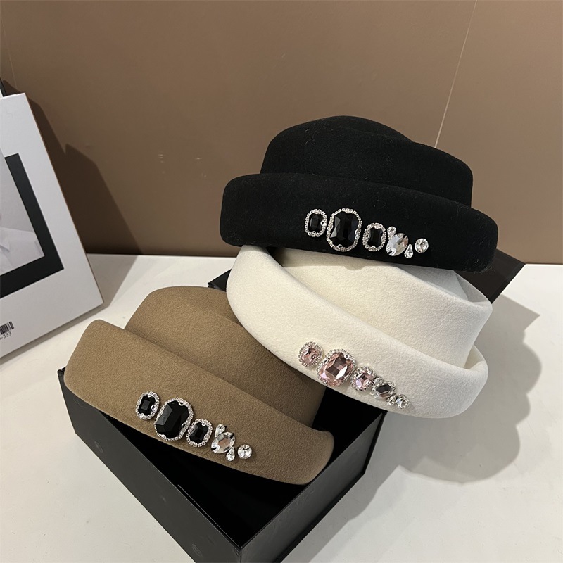 Chất Lượng Cao Kim Cương Giả L - đánh giá và giá Fedora Hat Wool