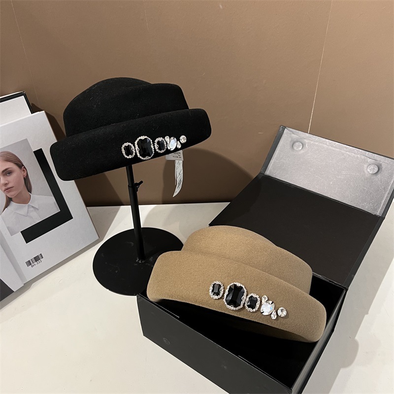 Chất Lượng Cao Kim Cương Giả L - đánh giá và giá Fedora Hat Wool