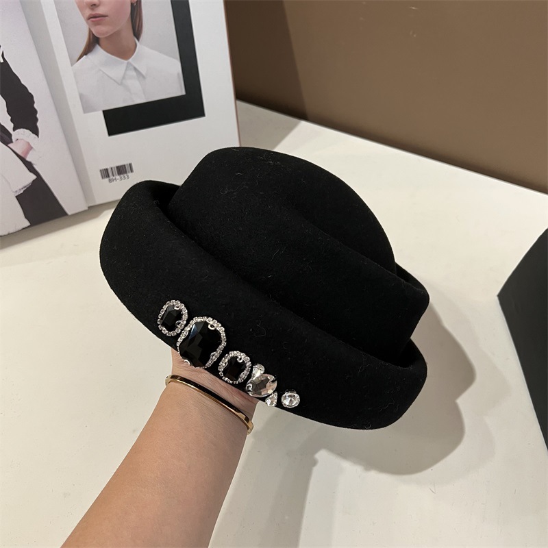 Chất Lượng Cao Kim Cương Giả L - đánh giá và giá Fedora Hat Wool