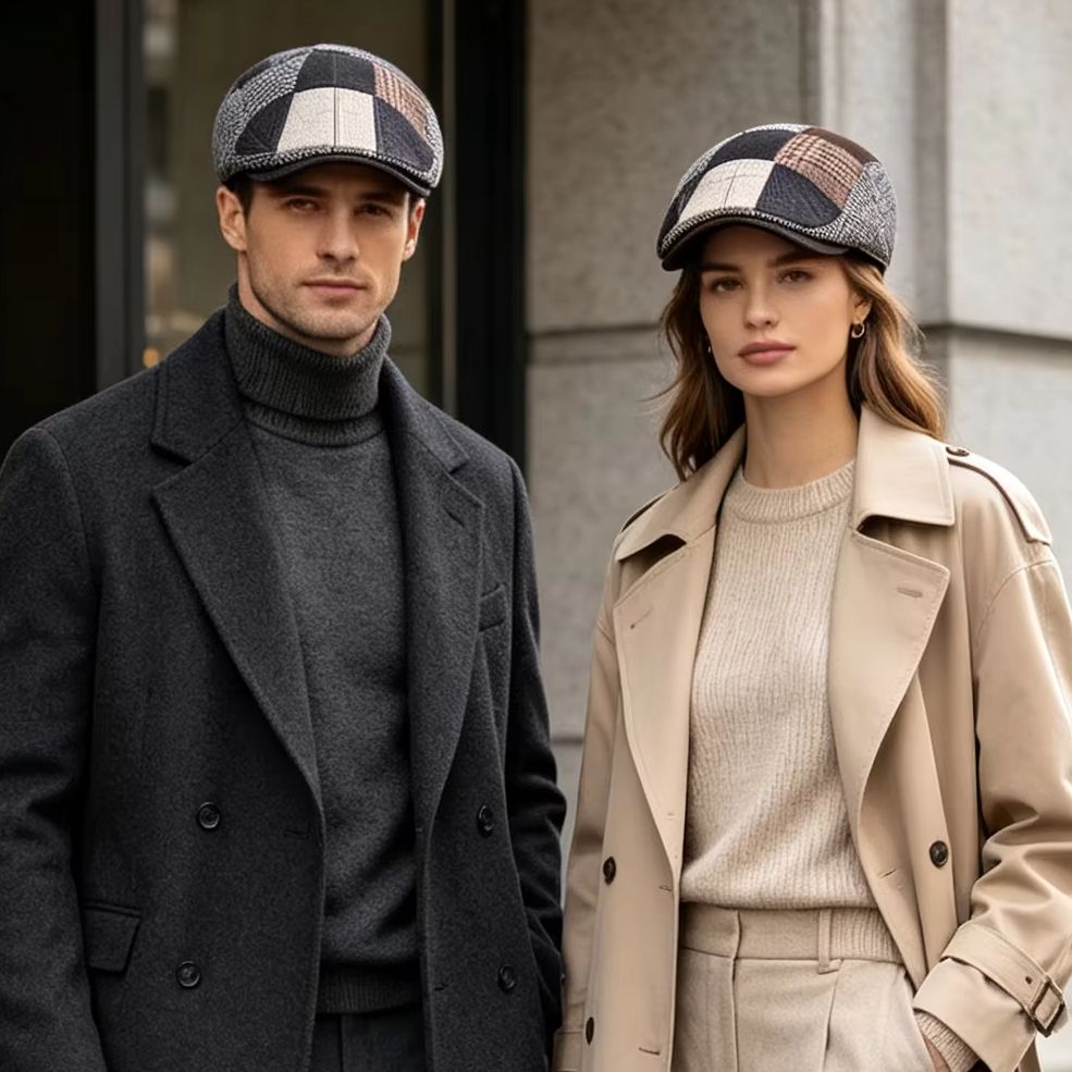 High-End Classic Men's Patchwo - đánh giá và giá Newsboy Cap Ivy