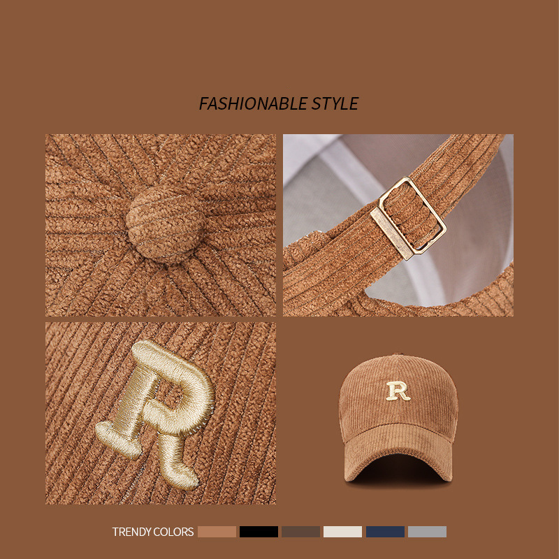 Corduroy Baseball Cap with 3D  - đánh giá và giá Baseball Cap Structured